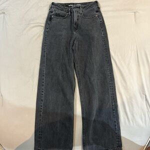 Old Navy Charcoal Wide Leg Jeans